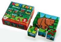 TEDDIES Obrázkové kostky Moje první lesní zvířátka, 9 kostek
