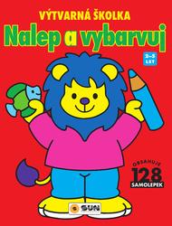 Výtvarná školka červená nalep a vybarvuj