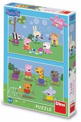 DINO Puzzle Prasátko Peppa a kamarádi 2x48 dílků