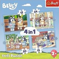 TREFL Puzzle Bluey a její svět 4v1 (12,15,20,24 dílků)