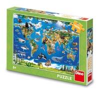 MAPA ZVÍŘAT 100 XL Puzzle