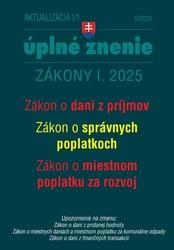 Aktualizácia I/1 2025 – daňové a účtovné zákony