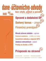 DUO 5-6/2025 – Dane, účtovníctvo, odvody bez chýb, pokút a penále