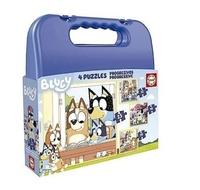 Puzzle v kufříku Bluey 4v1