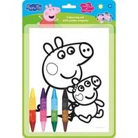 Omalovánkový set s oboustrannými voskovkami Prasátko Peppa