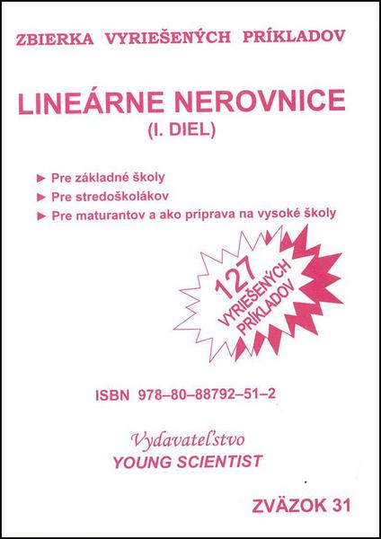 Lineárne nerovnice I.diel - 978-80-88792-51-2