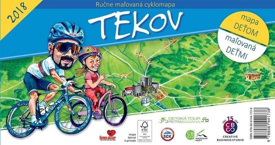 Ručne maľovaná cyklomapa Tekov - 978-80-8144-173-8