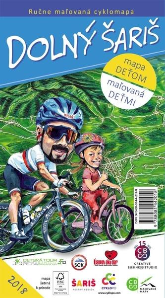 Ručne maľovaná cyklomapa Dolný Šariš - 978-80-8144-201-8