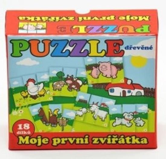TEDDIES Dřevěné puzzle Moje první zvířátka - 512010