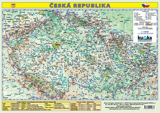 Česká republika Mapa A3 lamino - 9788087412367