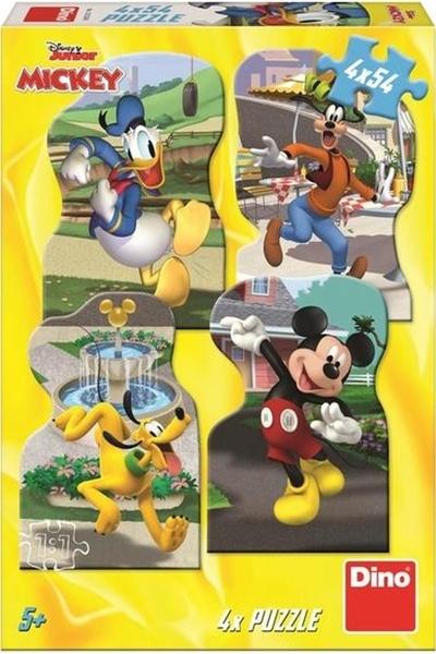 DINO Puzzle Mickey a přátelé ve městě 4x54 dílků - 333260
