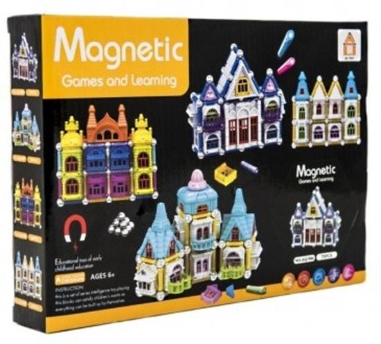 Teddies Magnetická stavebnice domeček 75 ks