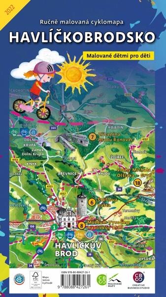 Ručně malovaná cyklomapa Havlíčkobrodsko - 9788088427261