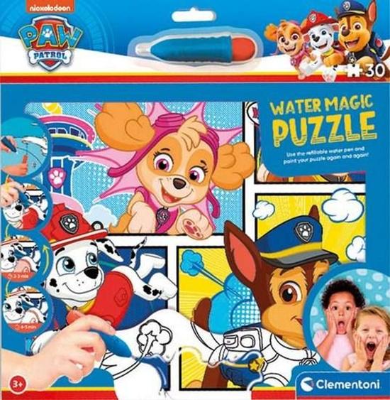 CLEMENTONI Puzzle s malováním vodou Water Magic: Tlapková patrola 30 dílků - 22710
