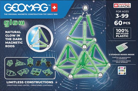 Svítící recyklované magnetické kostky 60 kusů GEOMAG GEO-338 - 338