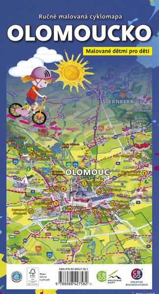Ručně malovaná cyklomapa Olomoucko dětem - 9788088427582
