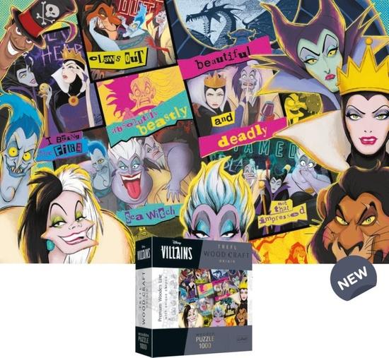 TREFL Wood Craft Origin puzzle Disney: Setkání záporáků 1000 dílků - 20167