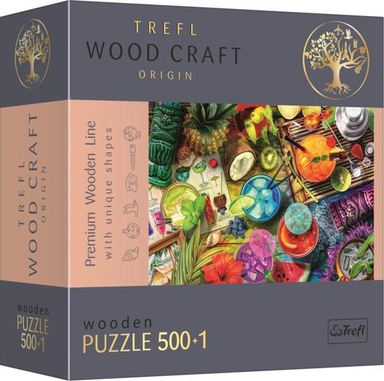 TREFL Wood Craft Origin puzzle Barevné koktejly 501 dílků - 20154