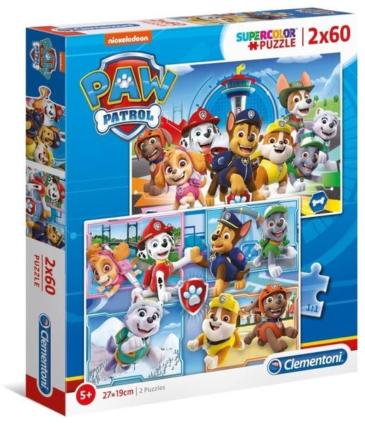 Clementoni - Puzzle Supercolor 2x60 Tlapková Patrola