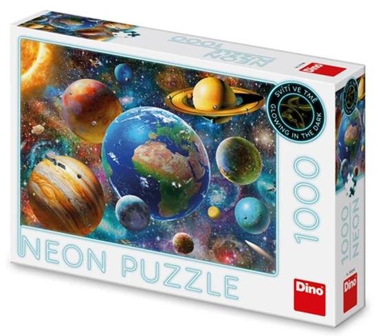 Dino Puzzle Planety neon 1000 dílků