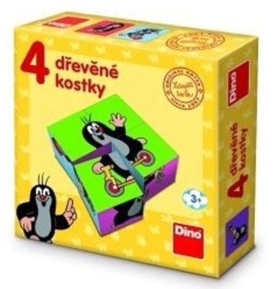 DINO Obrázkové kostky Krteček, 4 kostky - 640054