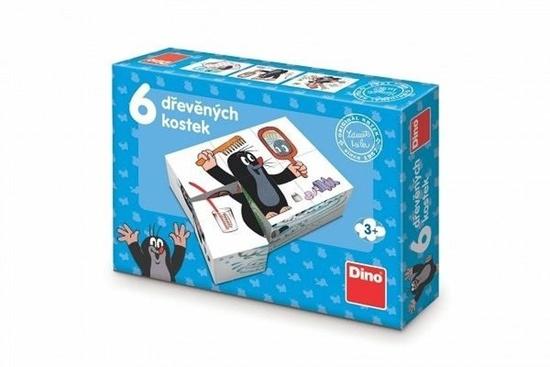 DINO Obrázkové kostky Krtek, 6 kostek - 643147