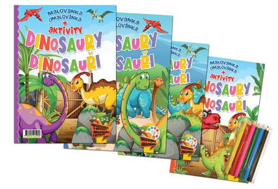 Maľovanka Omalovánka a aktivity Dinisaury - 9788084445900