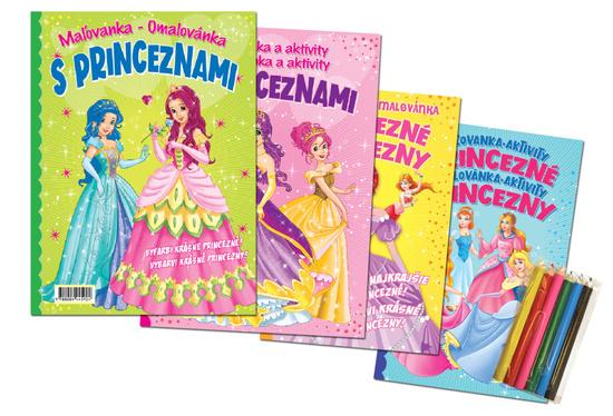 Maľovanka Omalovánka a aktivity s princeznami - 9788084445924