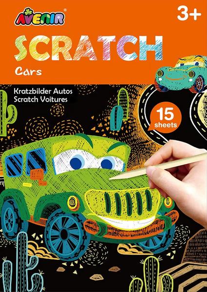 Škrabací kniha aktivit mini Auta