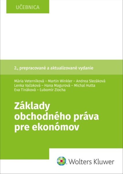 Základy obchodného práva pre ekonómov - 9788057106135