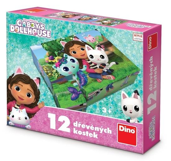 Dřevěné kostky Gábi – 12 kostek
