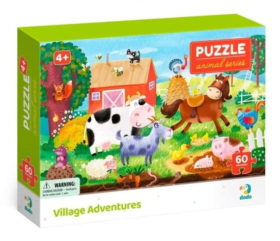 DODO Puzzle Zvířata: Dobrodružství na venkově 60 dílků - 300377
