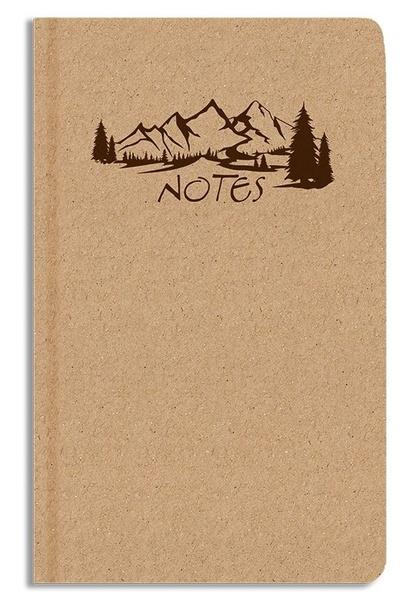 Notes prázdný A5 kraft Hory