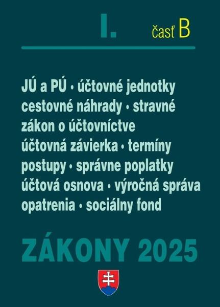 Zákony I B/2025 – účtovné zákony - 9788081622908
