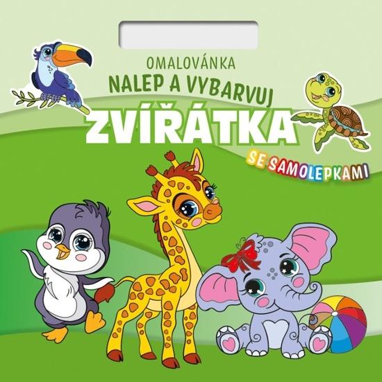 Omalovánka Čtverec Nalepuj a vybarvuj! Zvířátka