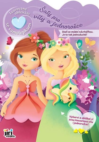 Tvarované oblékání se samolepkami Šaty pro víly a jednorožce