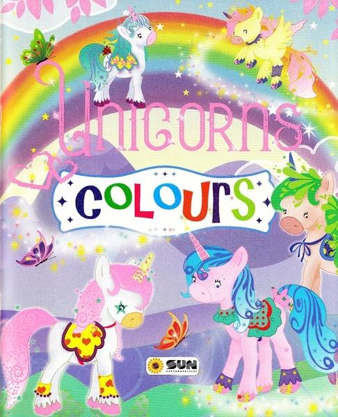 Unicorns - colours - fialová