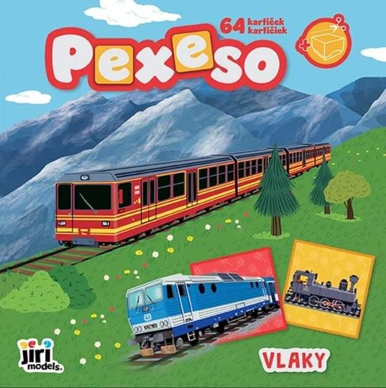 Pexeso v sešitu Vlaky JIRI MODELS a. s.