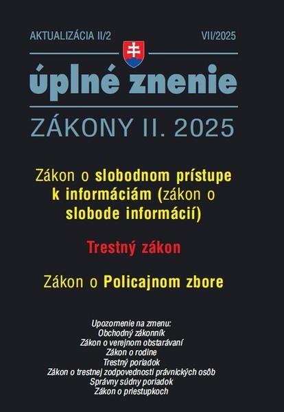 Aktualizácia II/2 2025 Sloboda informácií