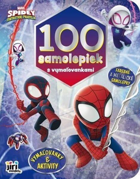 100 samolepiek s maľovankami Spidey