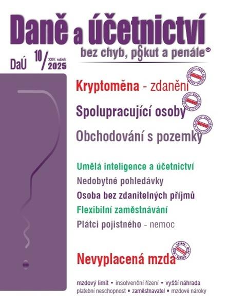 Daně a účetnictví bez chyb, pokut a penále 10/2025