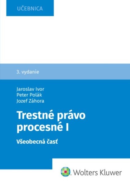 Trestné právo procesné I - 9788057107736