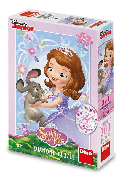 Puzzle s drahokamy Sofie a králíček 200 dílků