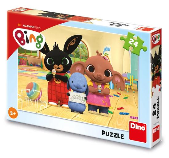 dino puzzle bing maluje 24 dílků