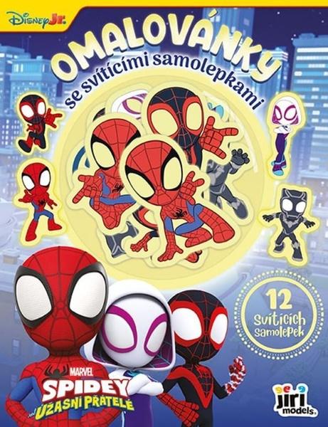 Omalovánky se svítícími samolepkami: Spidey