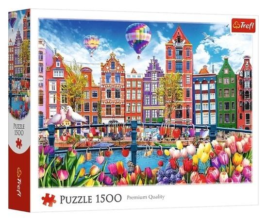 Puzzle Barevný Amsterdam 1500 dílků TREFL