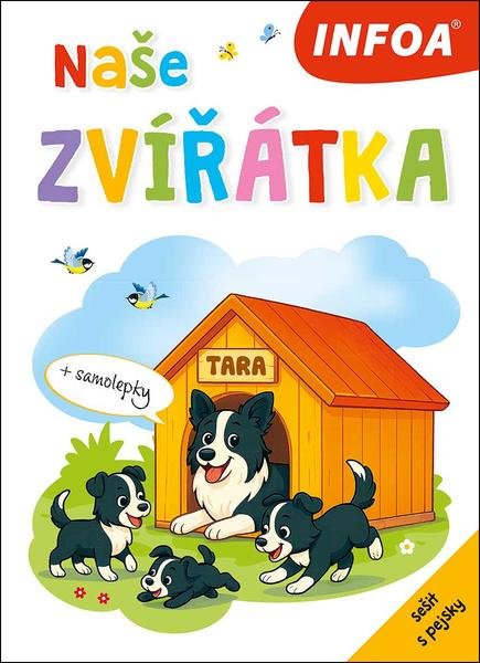 Naše zvířátka - sešit s pejsky (+ samolepky)