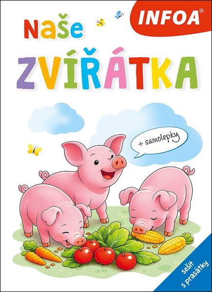 Naše zvířátka - sešit s prasátky (+ samolepky)
