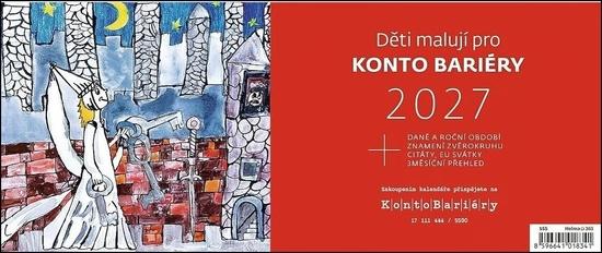 Stolní kalendář 2027 Helma Děti malují pro Konto Bariéry