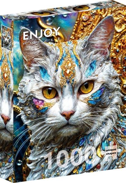 Enjoy puzzle kočka s drahokamy 1000 dílků